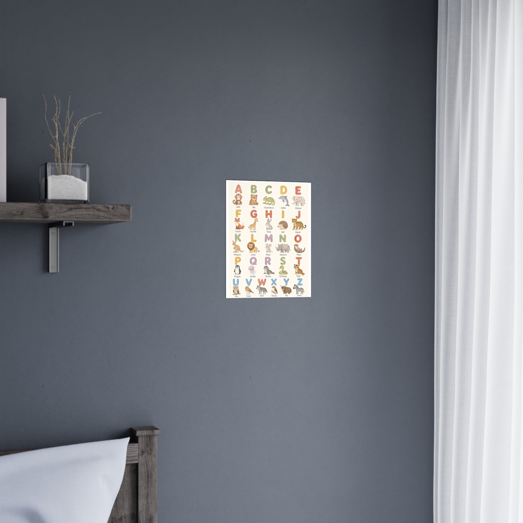 Alphabet-Tierposter (matt) – Niedliches ABC-Wandbild fürs Kinderzimmer