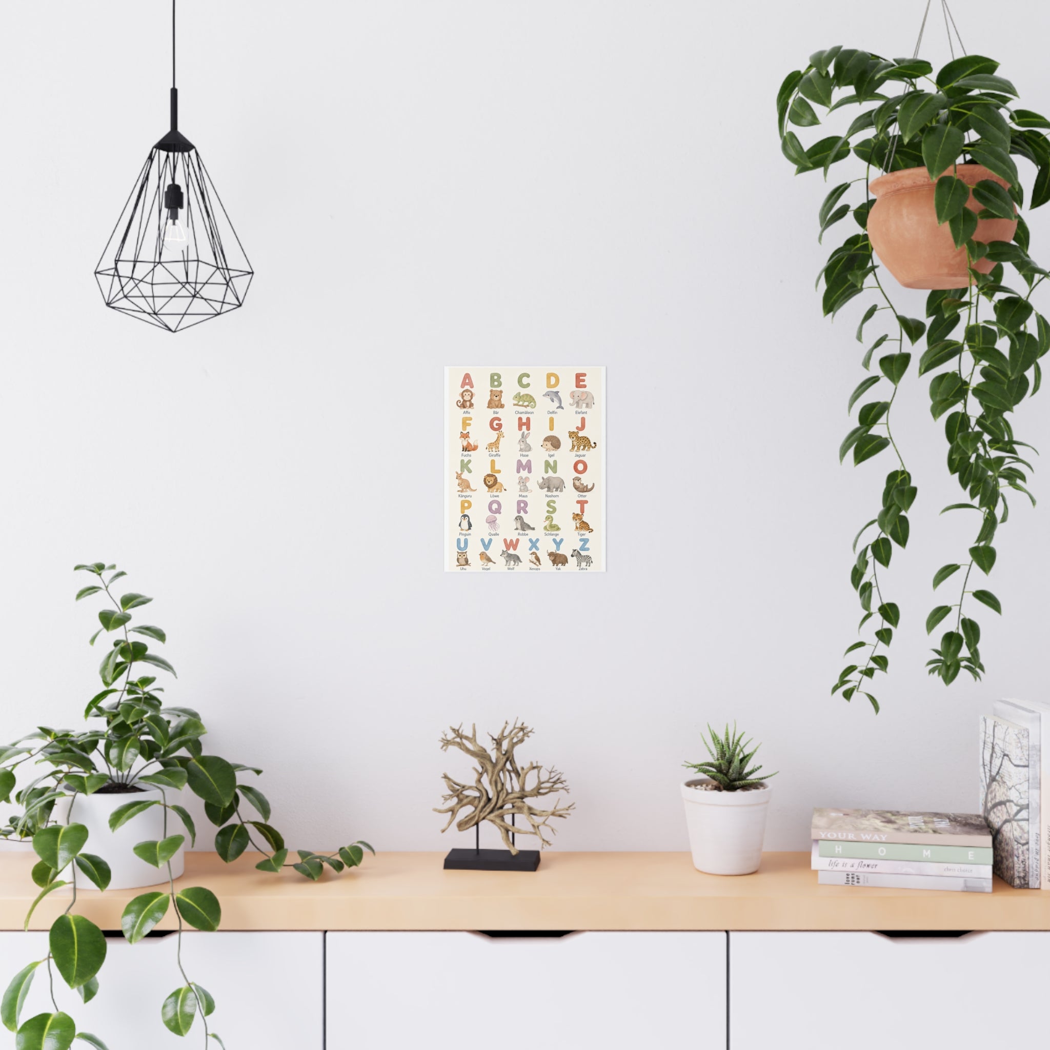 Alphabet-Tierposter (matt) – Niedliches ABC-Wandbild fürs Kinderzimmer